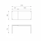 Uitschuifbare eettafel in Fedro eikenhout, gemaakt in Italië Viadurini