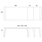 Uitschuifbare eettafel in houtfineer Diverse afwerkingen - Gerry Viadurini