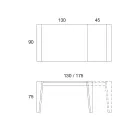 Uitschuifbare eettafel in houtfineer Diverse afwerkingen - Gerry Viadurini