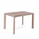 eettafel glazen tafel en metalen Oddo Viadurini