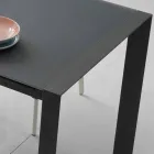 eettafel glazen tafel en metalen Oddo Viadurini