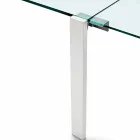 Uitschuifbare eettafel in Extralight glas en metaal gemaakt in Italië - Sopot Viadurini
