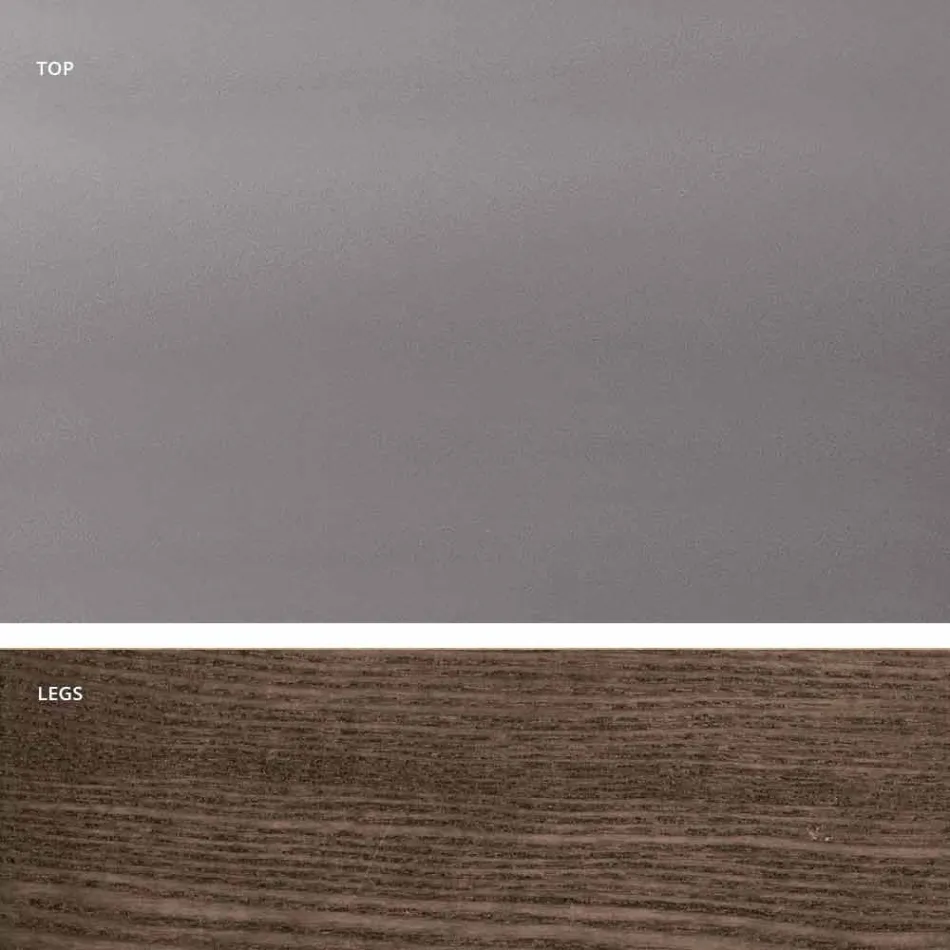 Dimitri verlengbare gerookte glazen eettafel gemaakt in Italië Viadurini