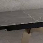 Uitschuifbare eettafel van glaskeramiek en metaal Made in Italy - Ania Viadurini