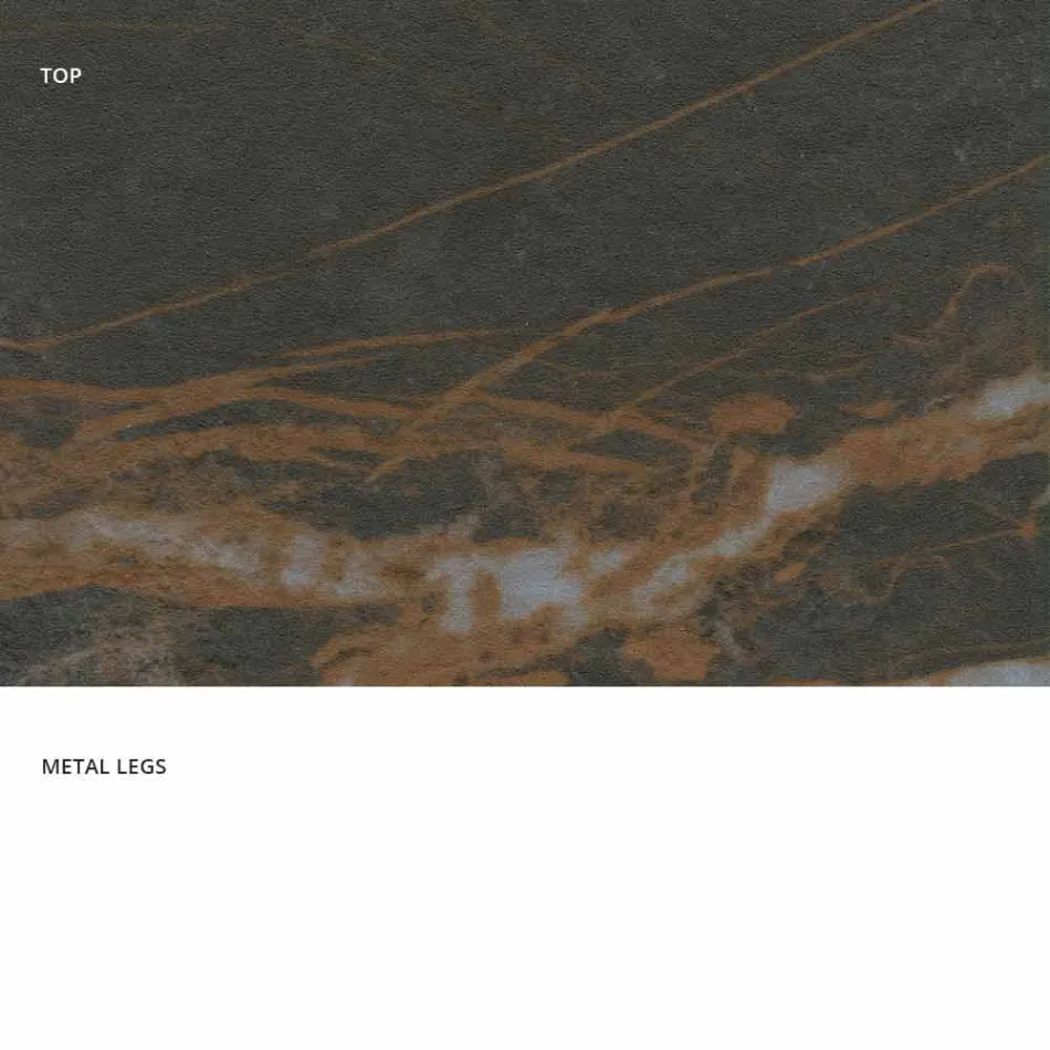 Uitschuifbare keramische glazen eettafel gemaakt in Italië, Wilmer Viadurini