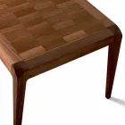 Uitschuifbare eettafel walnoten natuur modern design Sanni Viadurini