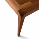 Uitschuifbare eettafel walnoten natuur modern design Sanni Viadurini