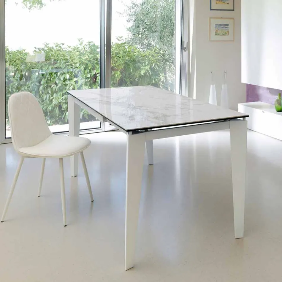 Dining keramische Uitschuiftafel, 120 / cm 170xP80, Bino Viadurini