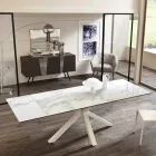 Dining keramische Uitschuiftafel, L.160 / 240xp.90 cm, Bacchus Viadurini