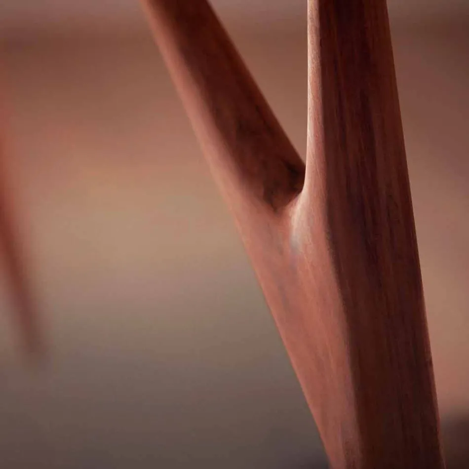 Handgemaakte eettafel in HPL en massief mahonie Made in Italy - eiken Viadurini