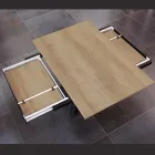 Eettafel die zich uitstrekt en verbreedt in melamine en metaal - Devendra Viadurini