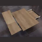 Eettafel die zich uitstrekt en verbreedt in melamine en metaal - Devendra Viadurini