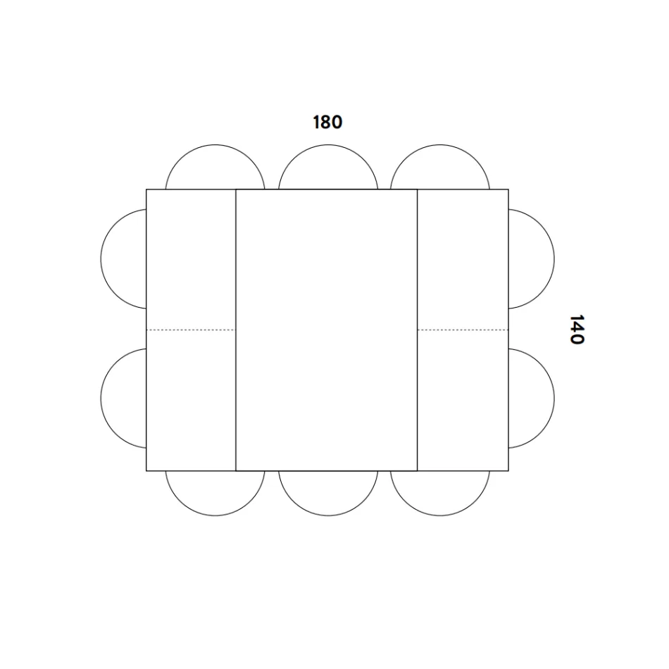 Eettafel die zich uitstrekt en verbreedt in melamine en metaal - Devendra Viadurini