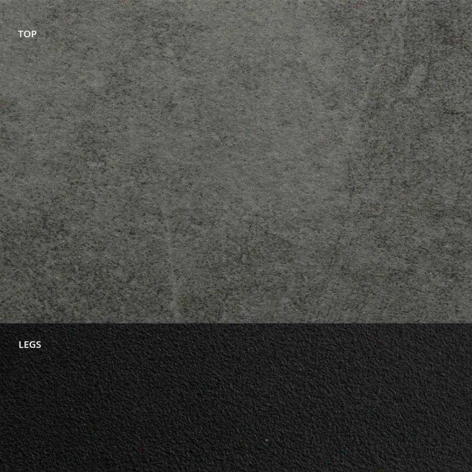 Eettafel met tonblad in HPL-laminaat Made in Italy - Grotta Viadurini