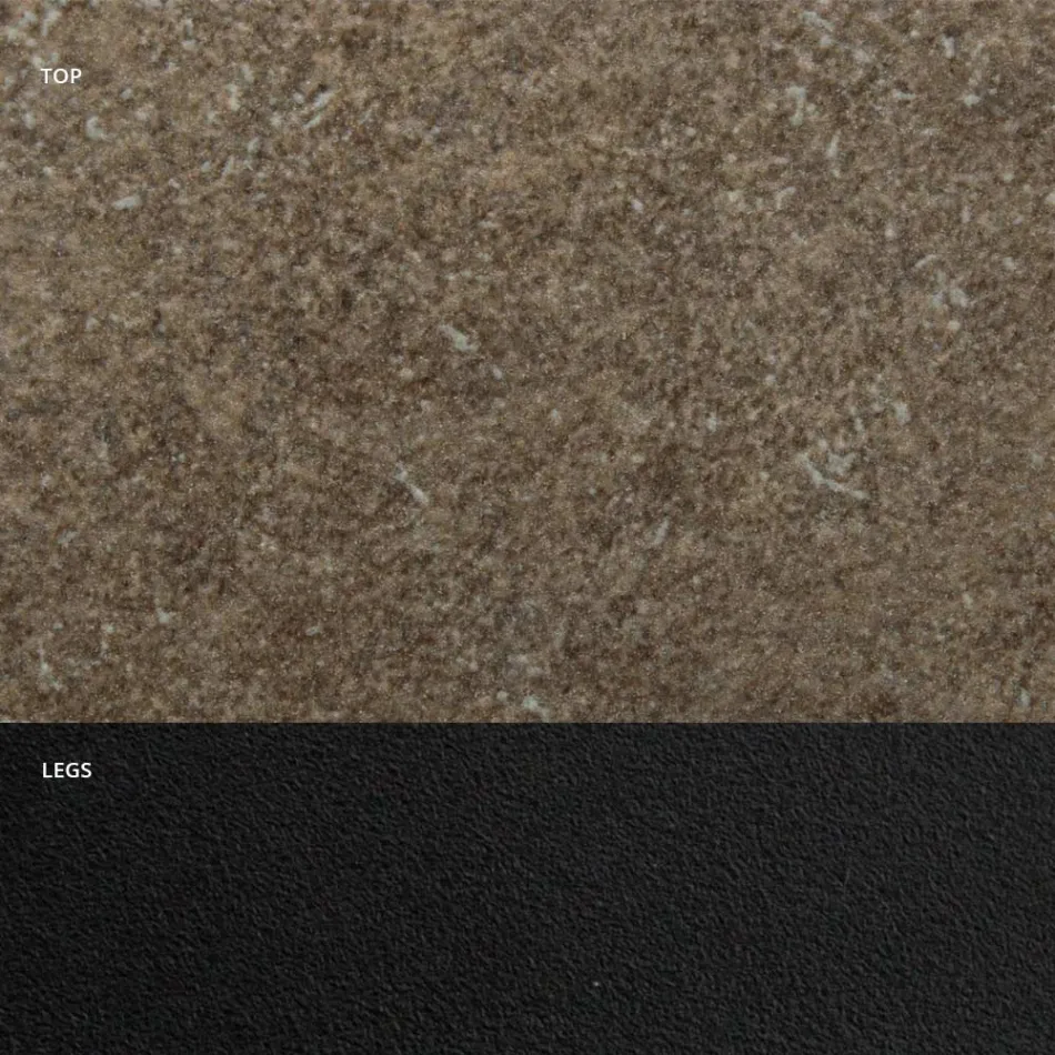 Eettafel met tonblad in HPL-laminaat Made in Italy - Grotta Viadurini