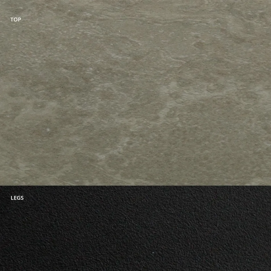 Eettafel met tonblad in HPL-laminaat Made in Italy - Grotta Viadurini