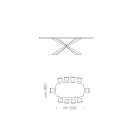 Eettafel met tonblad in HPL-laminaat Made in Italy - Grotta Viadurini