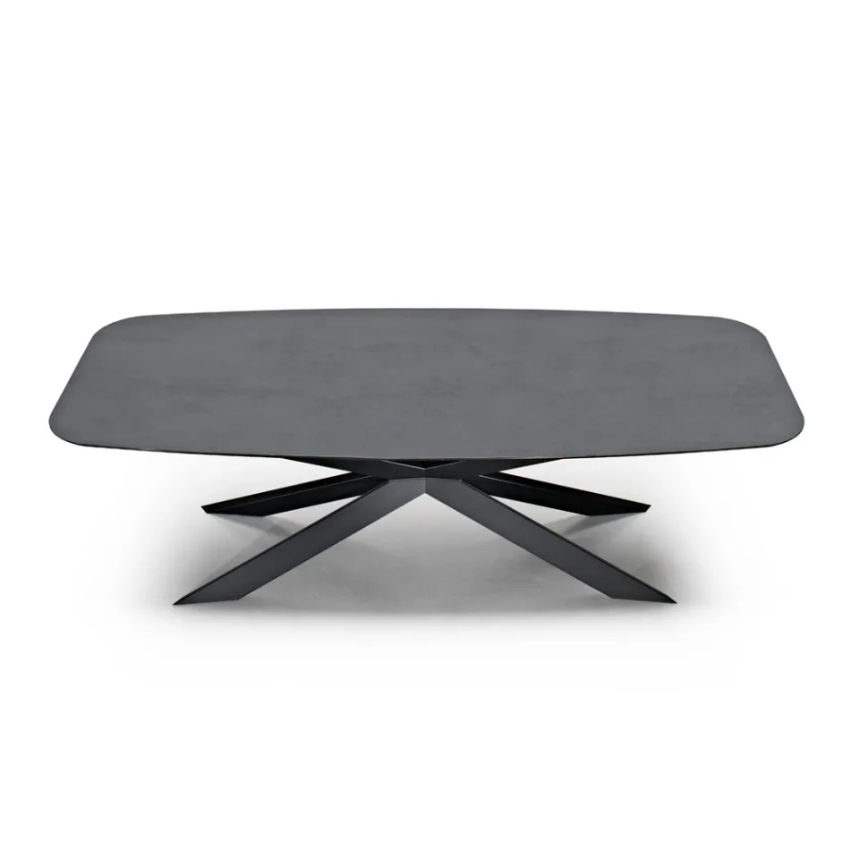 Eettafel met tonblad in HPL-laminaat Made in Italy - Grotta Viadurini