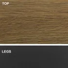 Eettafel met tonvormig blad in HPL-laminaat Made in Italy - Settimmio Viadurini