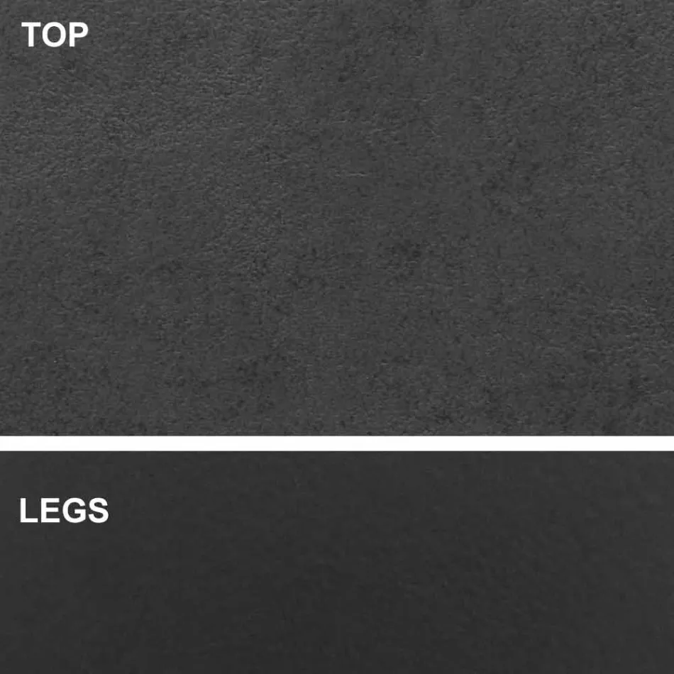 Eettafel met tonvormig blad in HPL-laminaat Made in Italy - Settimmio Viadurini