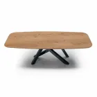 Eettafel met tonvormig blad in HPL-laminaat Made in Italy - Settimmio Viadurini