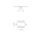 Eettafel met Fenix blad en stalen onderstel Made in Italy - Dalmatiër Viadurini