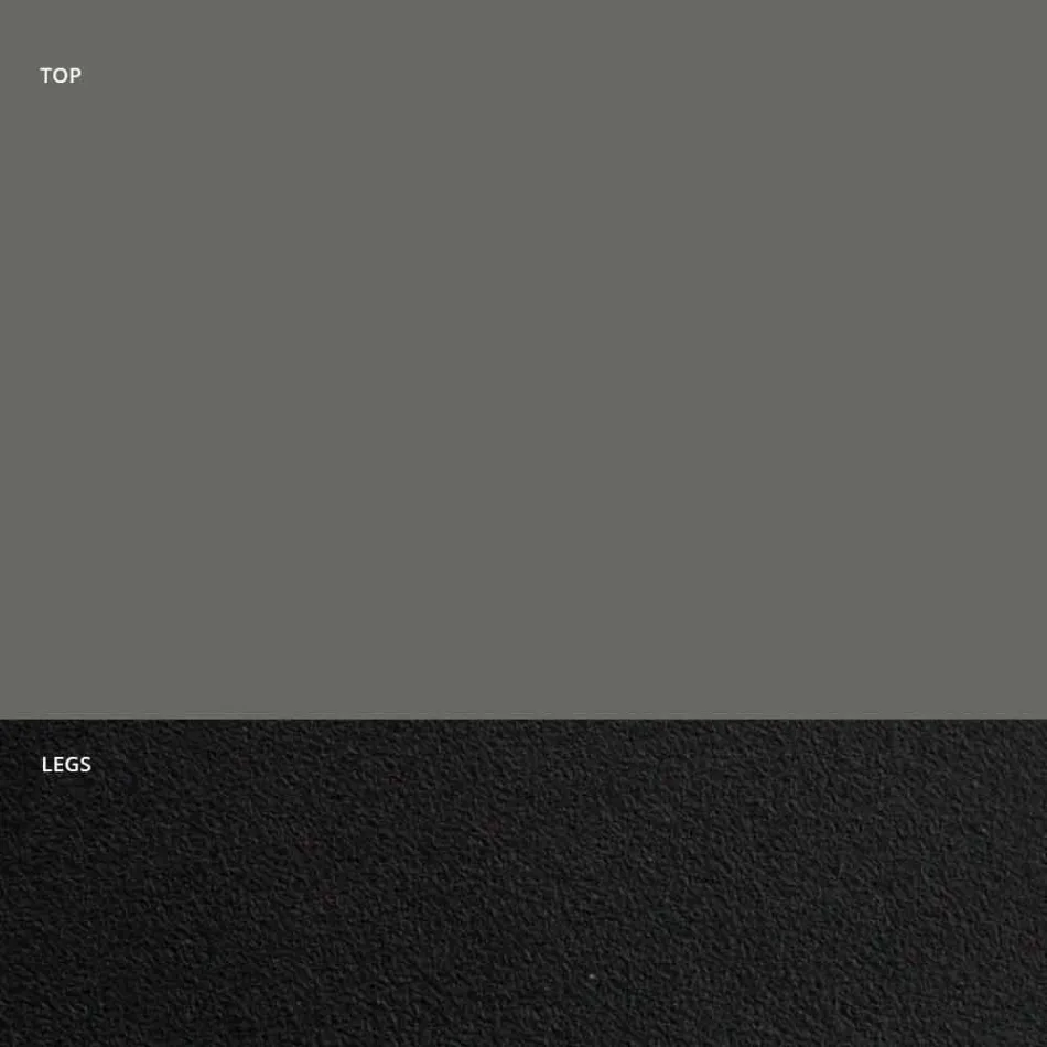 Eettafel met Fenix blad en stalen onderstel Made in Italy - Dalmatian Viadurini