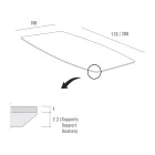 Eettafel met Hpl-blad en metalen onderstel Made in Italy - Aresto Viadurini