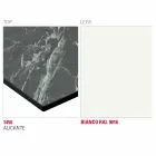 Eettafel met Hpl-blad en metalen onderstel Made in Italy - Aresto Viadurini