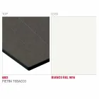 Eettafel met Hpl-blad en metalen onderstel Made in Italy - Aresto Viadurini