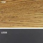 Eettafel met gefineerd houten blad Made in Italy - Settimmio Viadurini