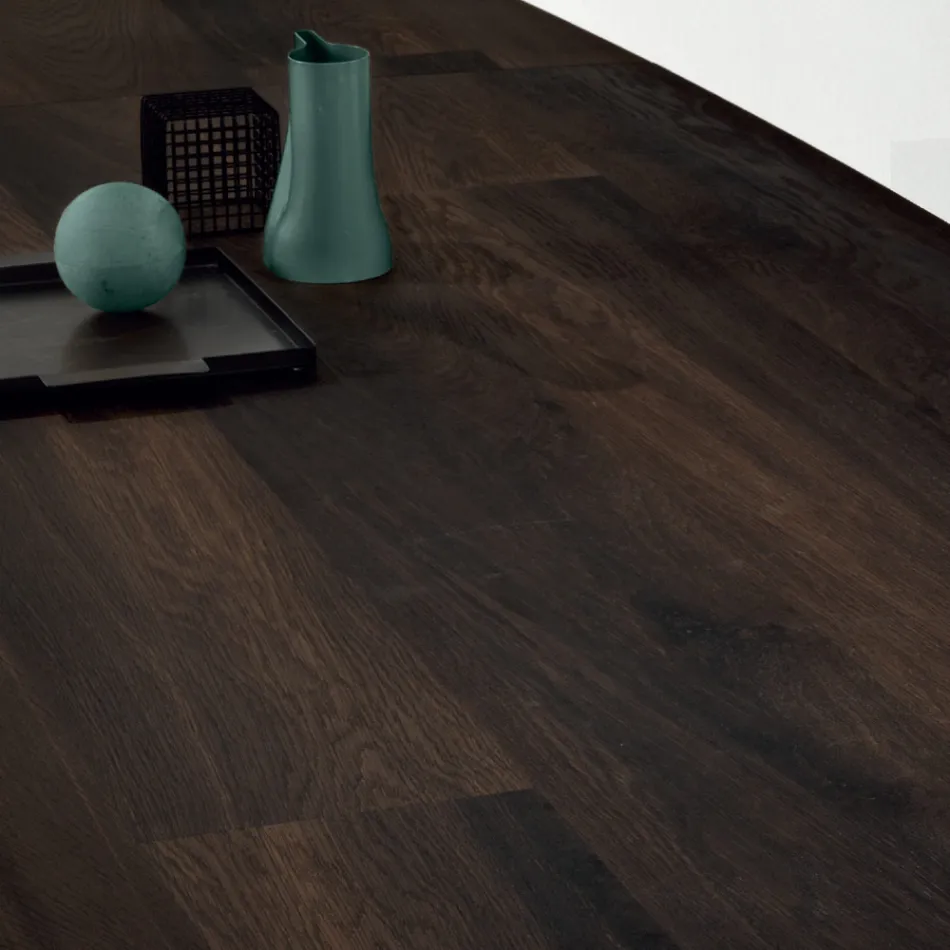 Eettafel met eiken gefineerd blad Made in Italy - Antonino Viadurini