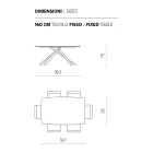 Eettafel met eiken fineerblad Made in Italy - Antonino Viadurini