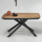 Eettafel met eiken gefineerd blad Made in Italy - Antonino Viadurini
