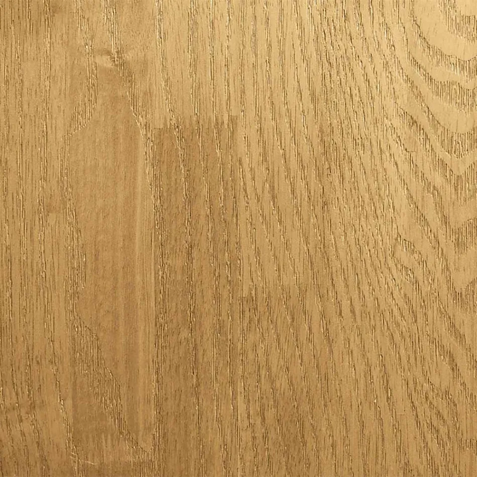 Eettafel met echt massief houten blad en metalen onderstel - Ibisco Viadurini