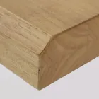 Eettafel met echt massief houten blad en metalen onderstel - Ibisco Viadurini