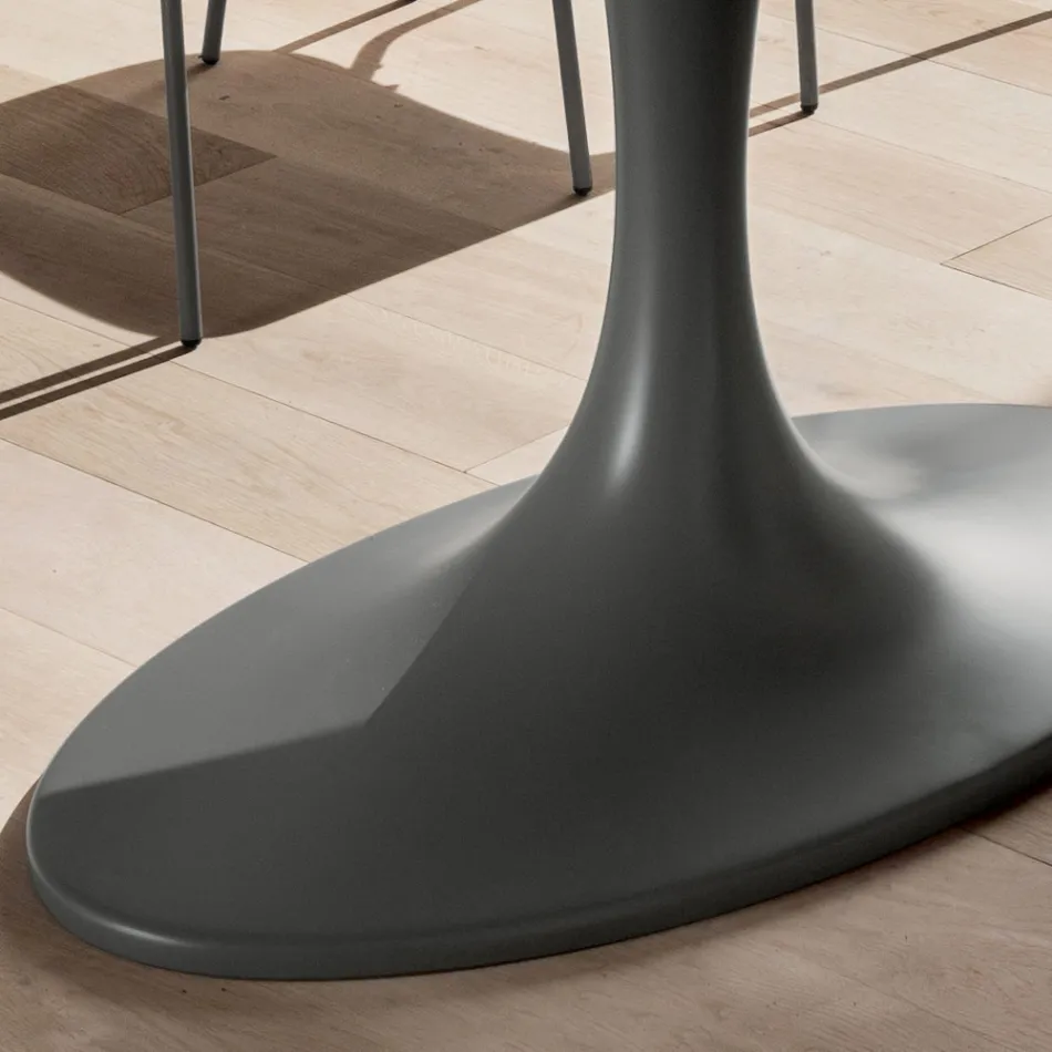 Kwaliteitseettafel met gemaakt in Italië gelakt glazen blad - Brontolo Viadurini