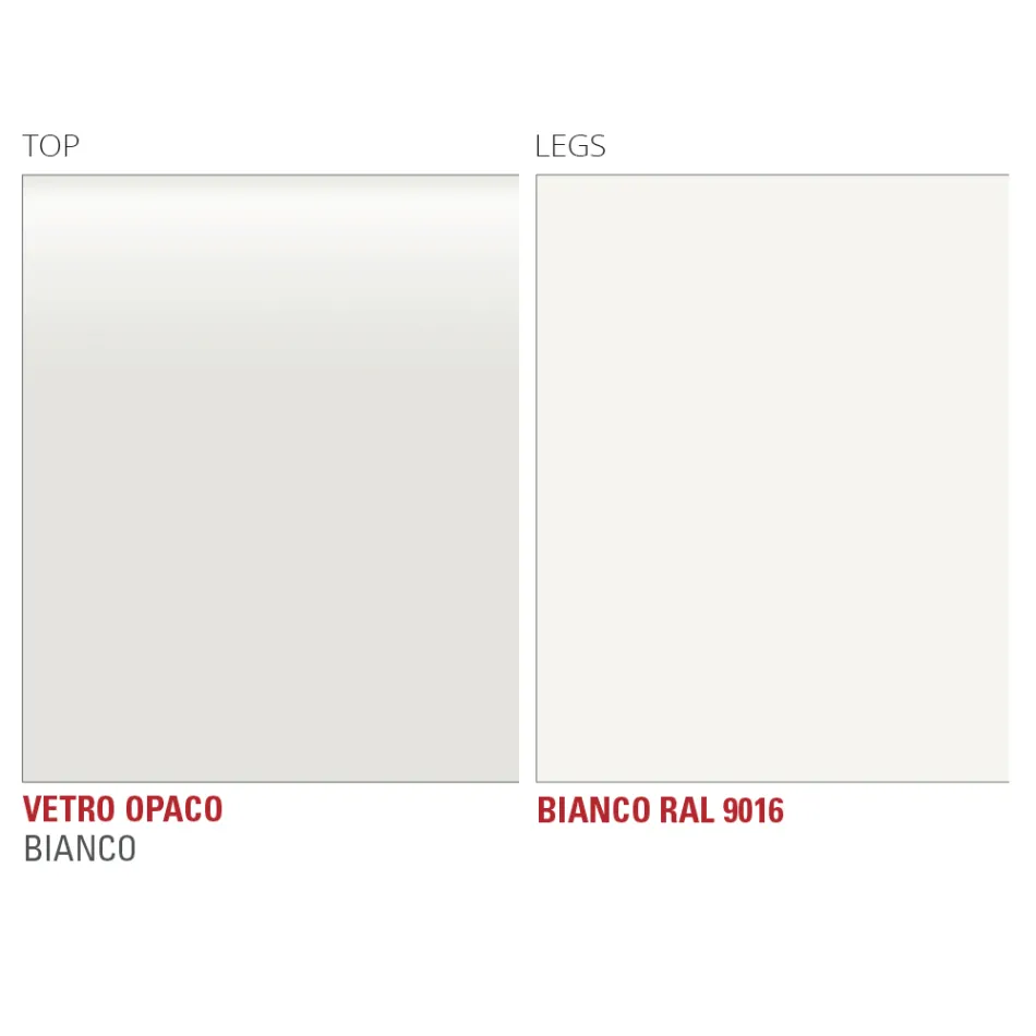 Kwaliteitseettafel met gemaakt in Italië gelakt glazen blad - Brontolo Viadurini