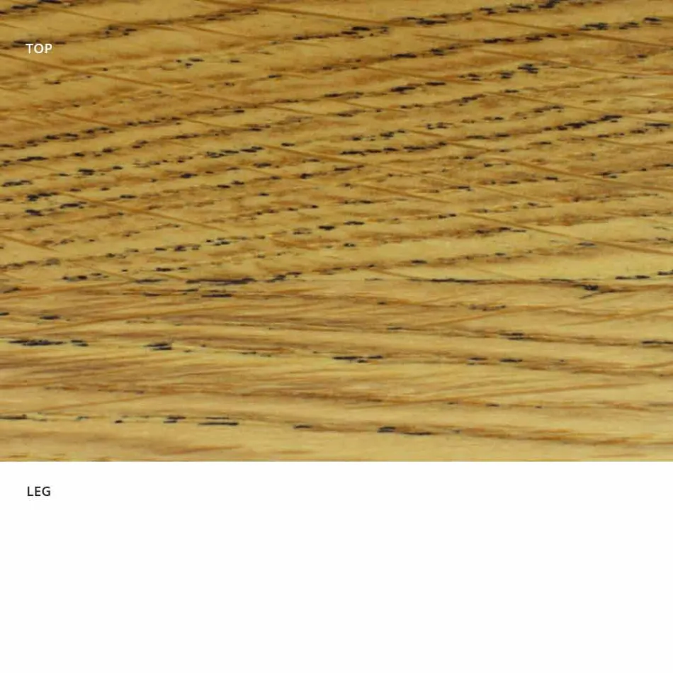 Eettafel met ovaal gefineerd blad Made in Italy - Dollars Viadurini