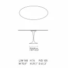 Eettafel met ovaal marmeren blad Made in Italy - Superb Viadurini