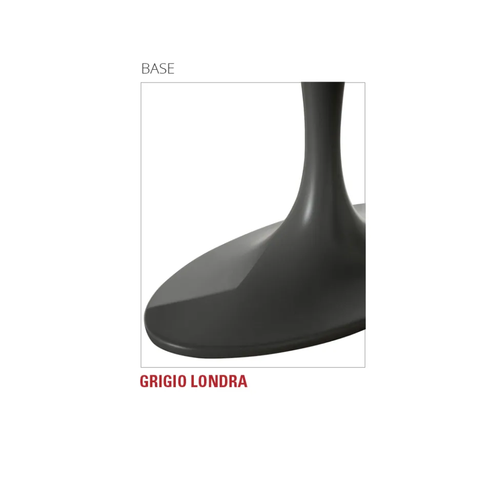 Eettafel met ovaal multiplex blad Made in Italy - Brontolo Viadurini