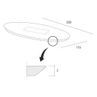 Eettafel met ovaal multiplex blad Made in Italy - Brontolo Viadurini
