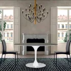 Eettafel met rond blad van hoge kwaliteit Fenix, gemaakt in Italië - Dollars Viadurini