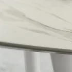 Eettafel met rond laminaatblad Made in Italy - Lingotto Viadurini