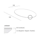 Eettafel met rond laminaatblad Made in Italy - Lingotto Viadurini