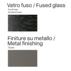 Opalia eettafel van 320 cm, glas en metaal, gemaakt in Italië. Viadurini