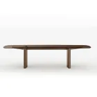 Opalia eettafel van 320 cm, glas en metaal, gemaakt in Italië. Viadurini