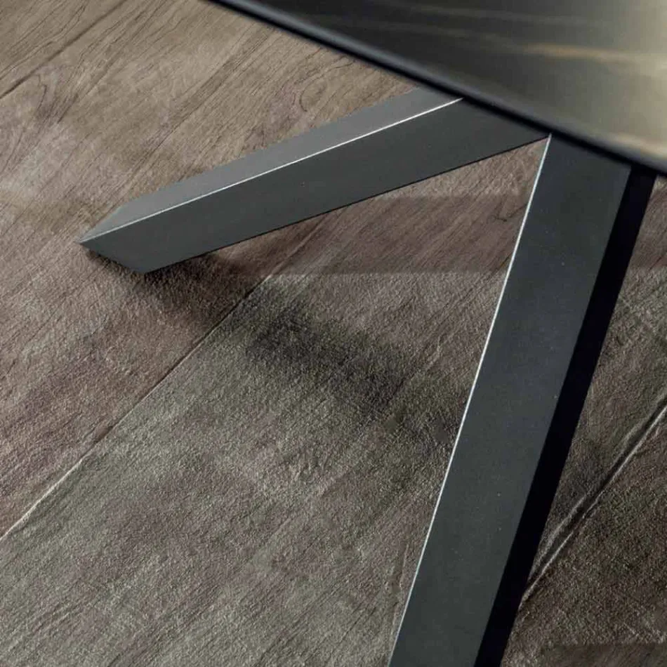 Design eettafel met uitschuifbaar keramisch blad tot 240 cm - Ultron Viadurini