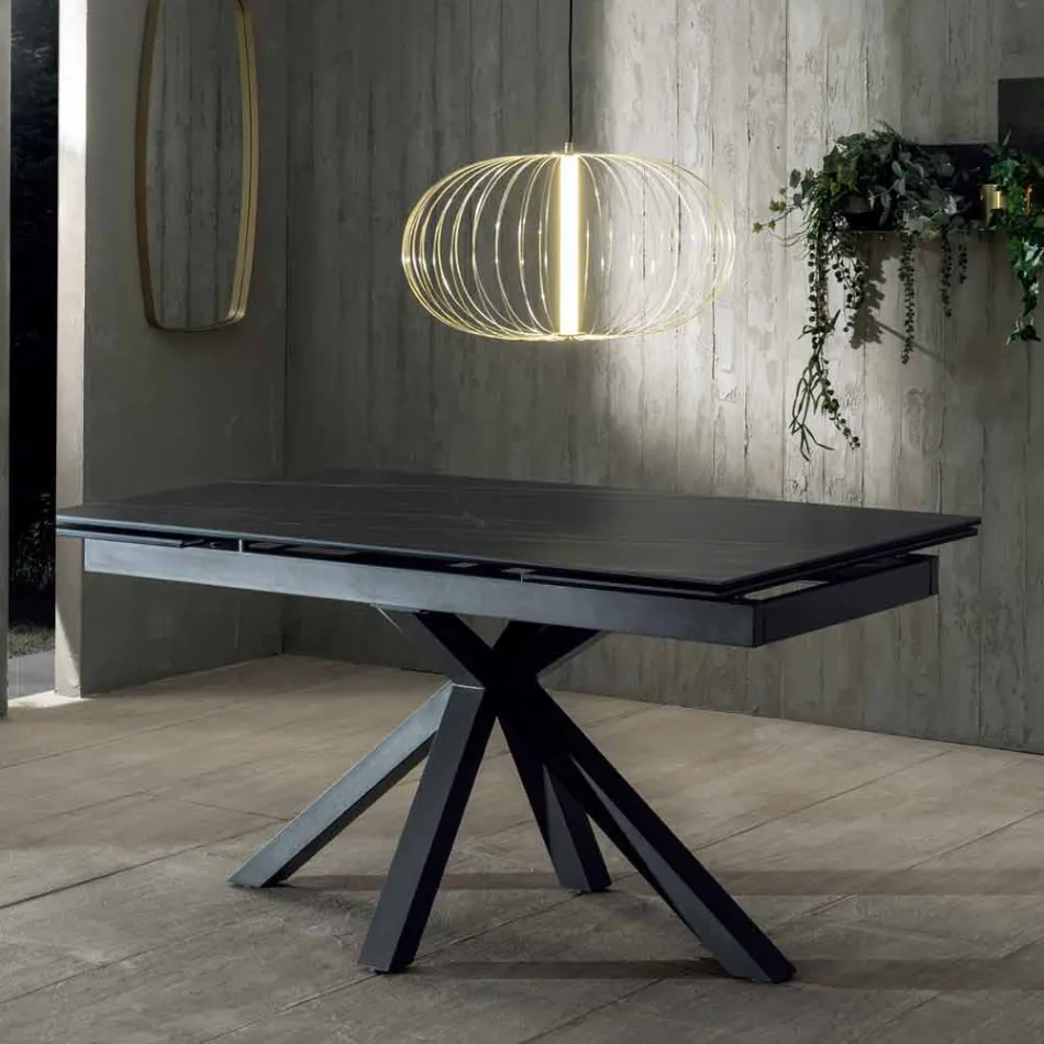 Design eettafel met uitschuifbaar keramisch blad tot 240 cm - Ultron Viadurini