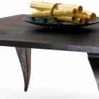 Eettafel luxe design in massief hout, gemaakt in Italië, Draad Viadurini